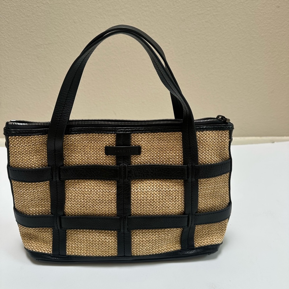 Hammitt Addie Medium Trellis Black , Tan Shoulder Bag